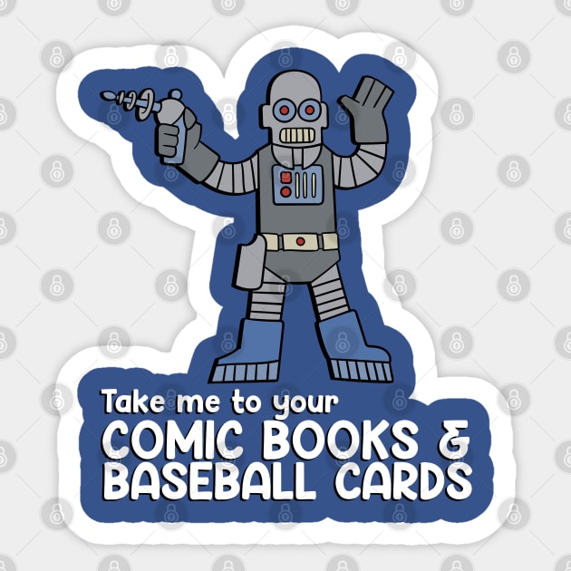 Take me to your Comic Books Baseball Cards Sticker by Meta Cortex